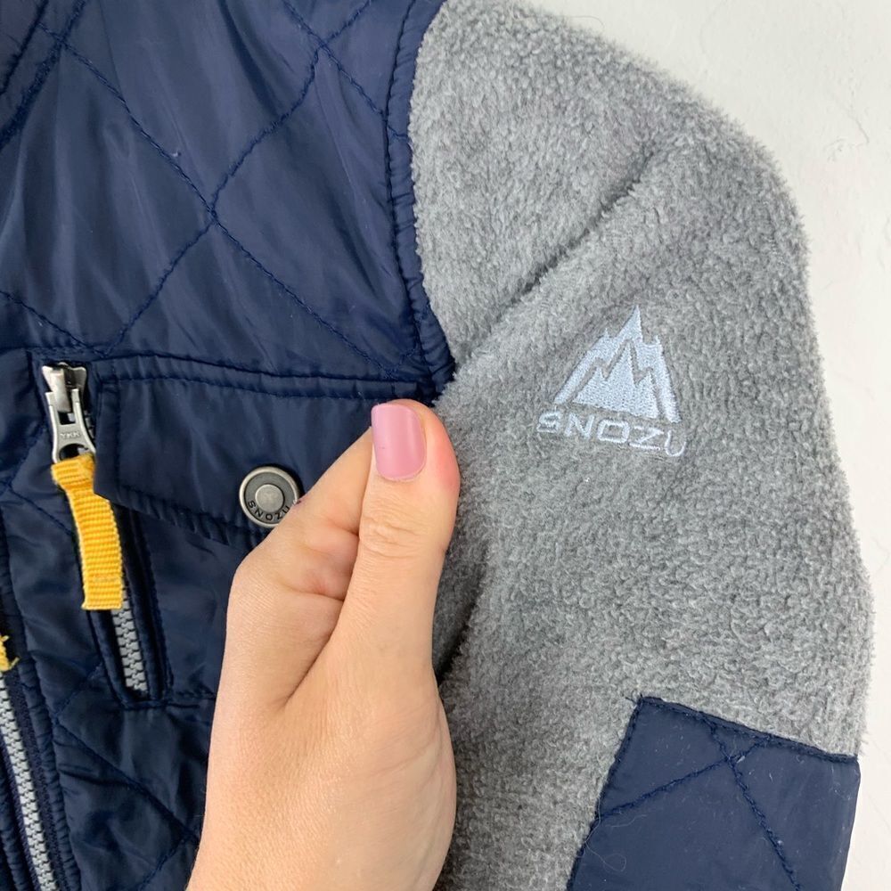 Snozu gray and navy fleece and quilted jacket - Picture 3 of 6